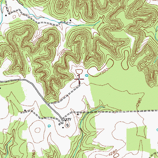 Topographic Map of Peoples Corner (historical), KY