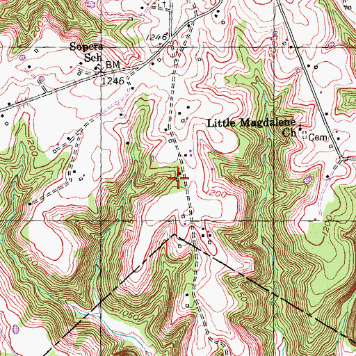 Topographic Map of Snyders (historical), KY