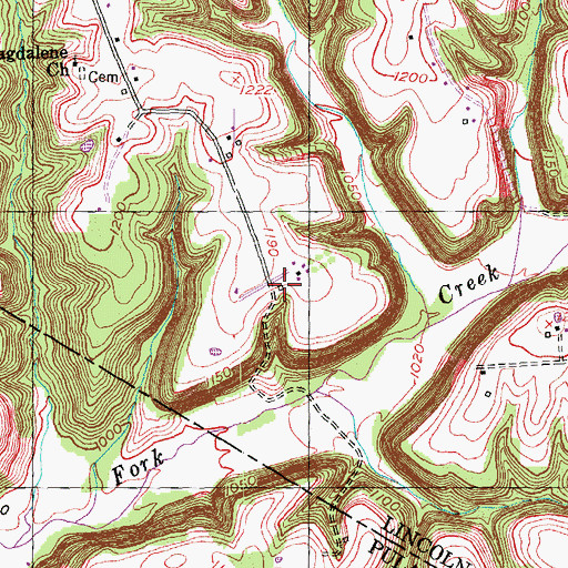 Topographic Map of Sopers (historical), KY