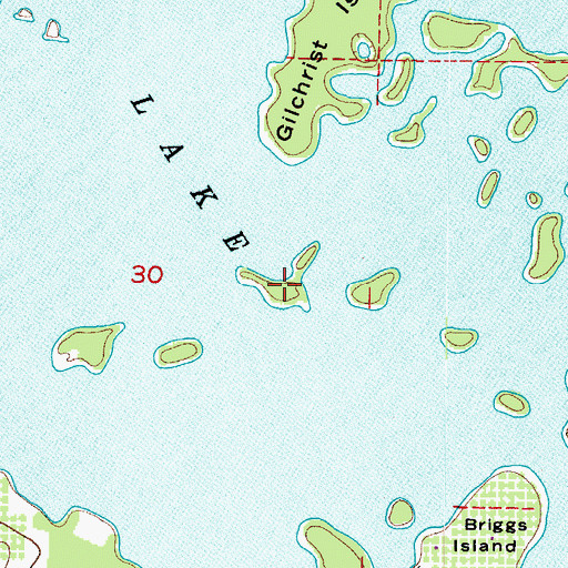 Topographic Map of Spooner Island, FL
