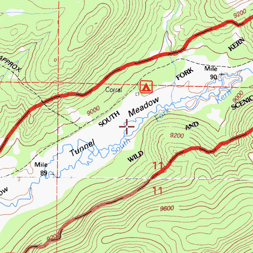 Topographic Map of Tunnel Air Camp, CA