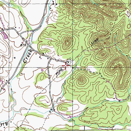 Topographic Map of Pine Grove (historical), KY