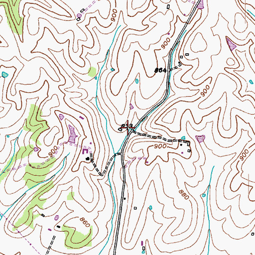 Topographic Map of Springfield Pike (historical), KY