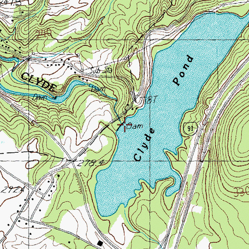 Topographic Map of Newport Number 1 and 2 and 3 Dam, VT