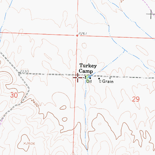 Topographic Map of Turkey Camp, CA
