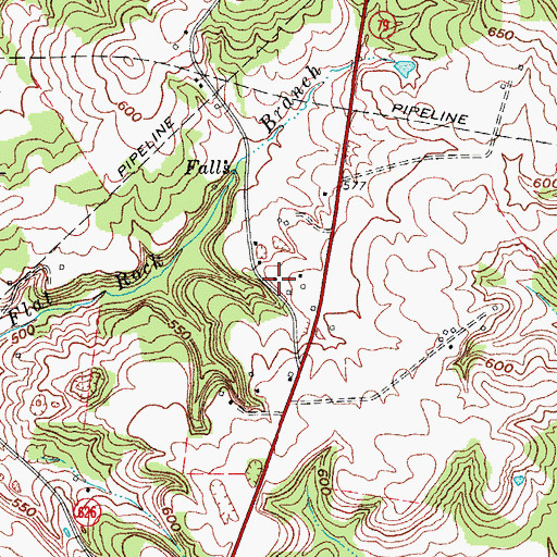 Topographic Map of Flat Rock (historical), KY
