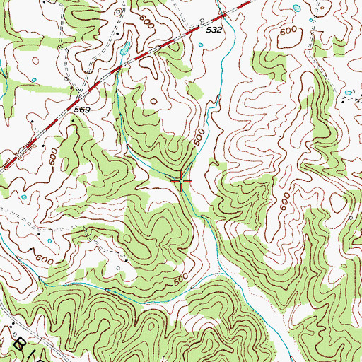 Topographic Map of Harrison Fork Welch Creek, KY