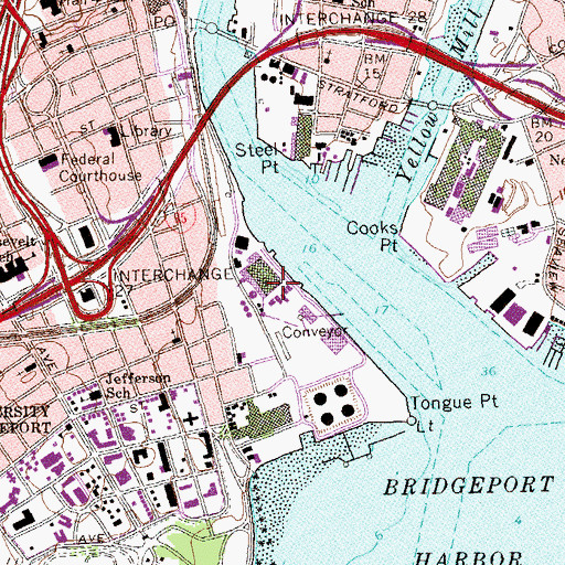 Topographic Map of Bridgeport Harbor Generating Station, CT
