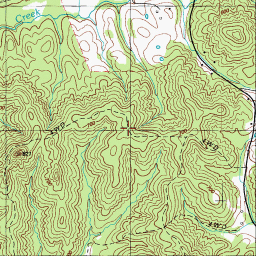 Topographic Map of Crutchers Knob, KY
