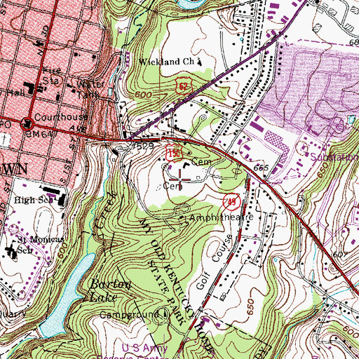 Topographic Map of Federal Hill, KY