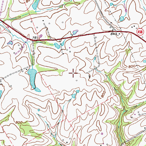 Topographic Map of Hahntown (historical), KY