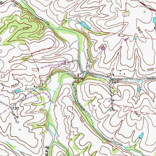Topographic Map of Lick Run, KY