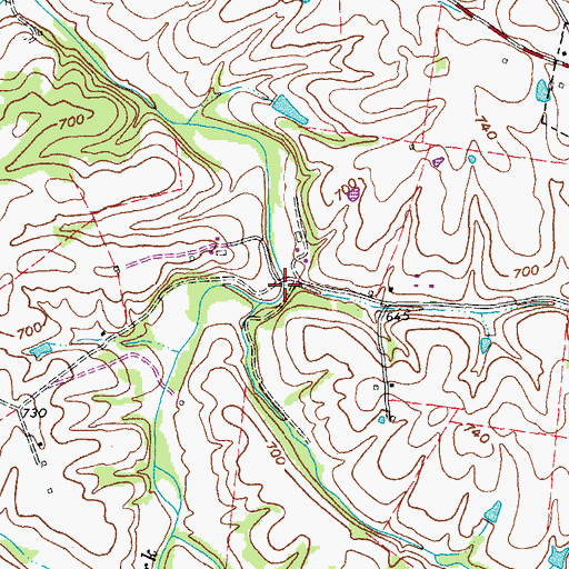 Topographic Map of Moxley Run, KY