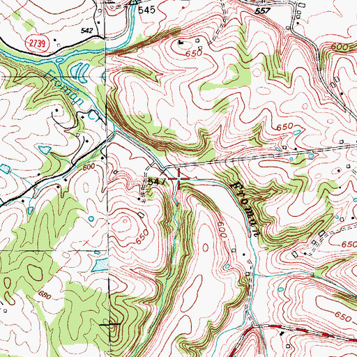 Topographic Map of Rogers Run, KY
