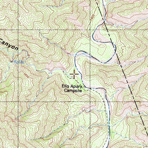 Topographic Map of Turtle Canyon, CA