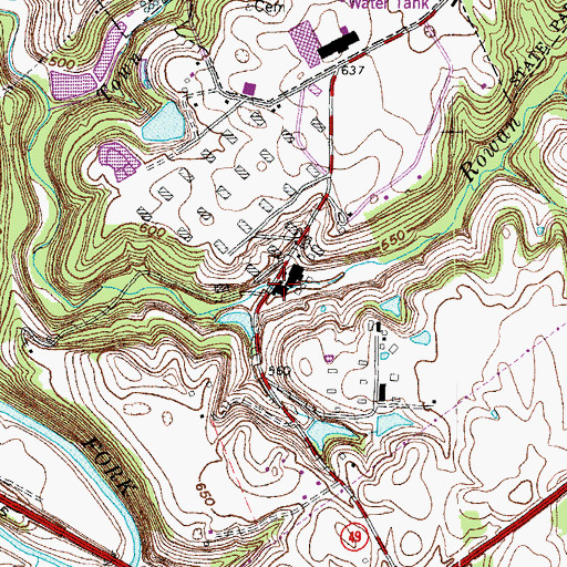 Topographic Map of South Bardstown (historical), KY