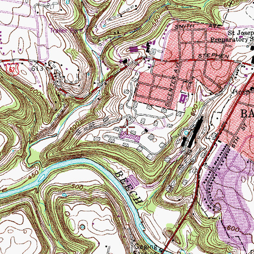 Topographic Map of West Bardstown (historical), KY