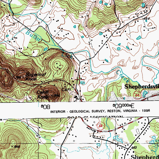 Topographic Map of Bullitt Lick (historical), KY