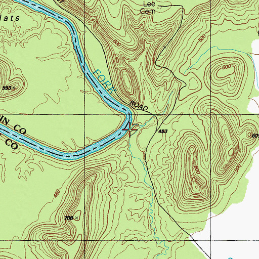 Topographic Map of Indian Run, KY