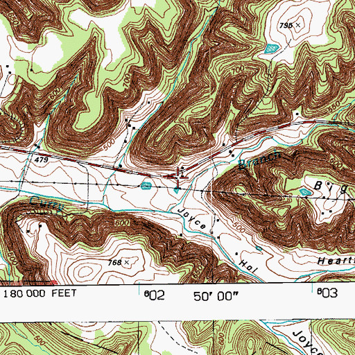 Topographic Map of Sharps (historical), KY