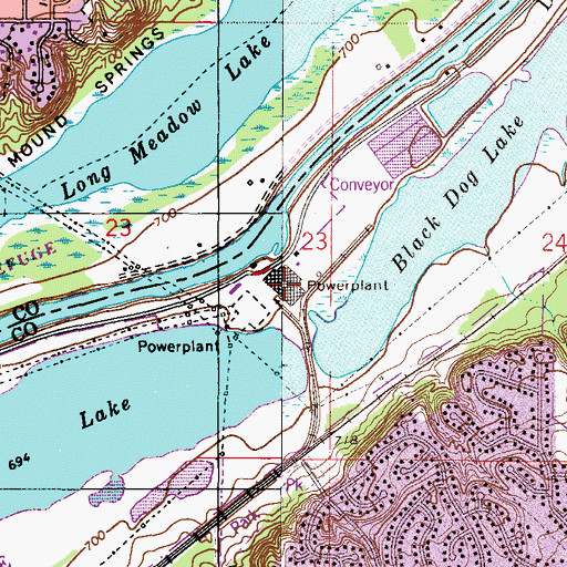Topographic Map of Black Dog Generating Station, MN