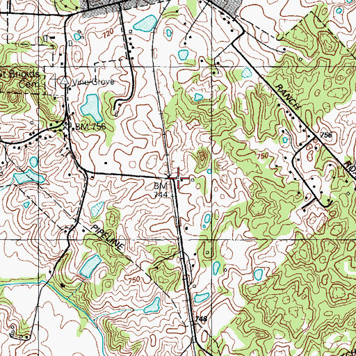 Topographic Map of Dugan, KY