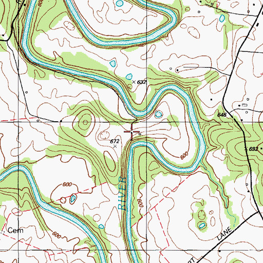 Topographic Map of Horns Place (historical), KY