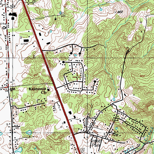 Topographic Map of Longview Estates, KY