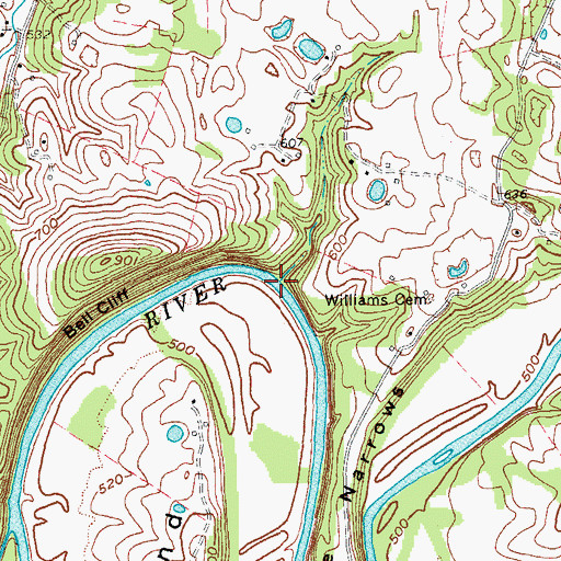 Topographic Map of Glen Brook, KY