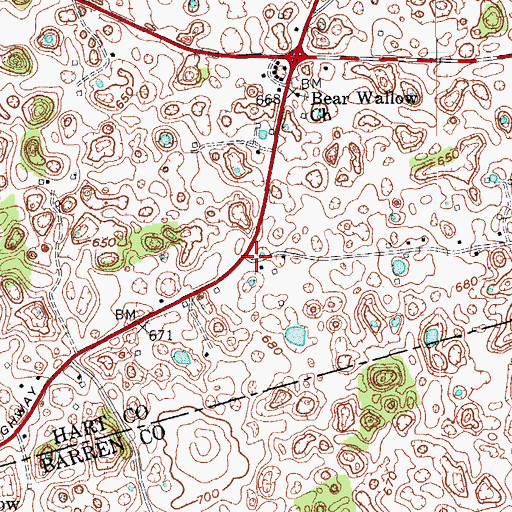 Topographic Map of Wigwam (historical), KY