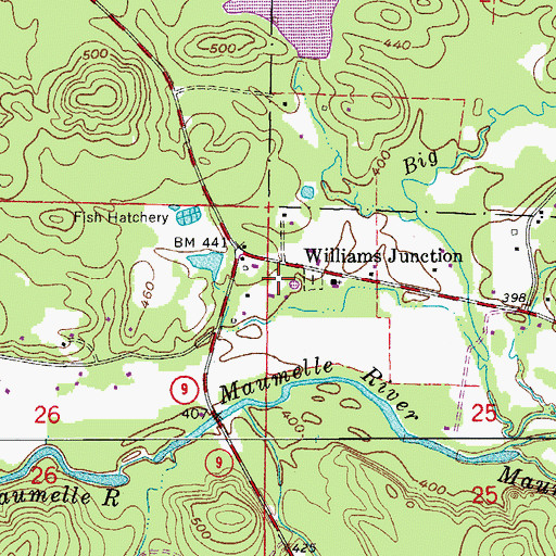 Topographic Map of Harmony, AR