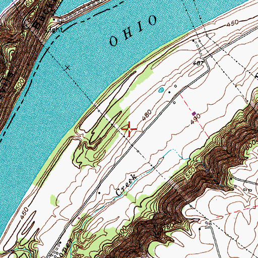 Topographic Map of Coopers Bottom, KY