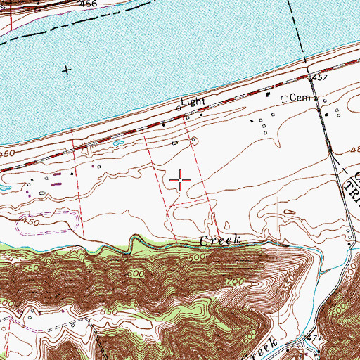 Topographic Map of Hunters Bottom, KY