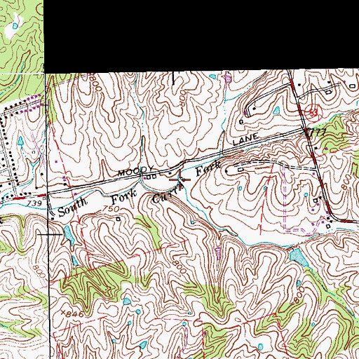 Topographic Map of Camp Creek, KY