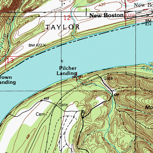 Topographic Map of Abrams Run, KY