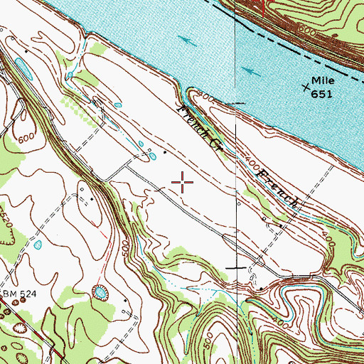 Topographic Map of Crozier Bottom, KY