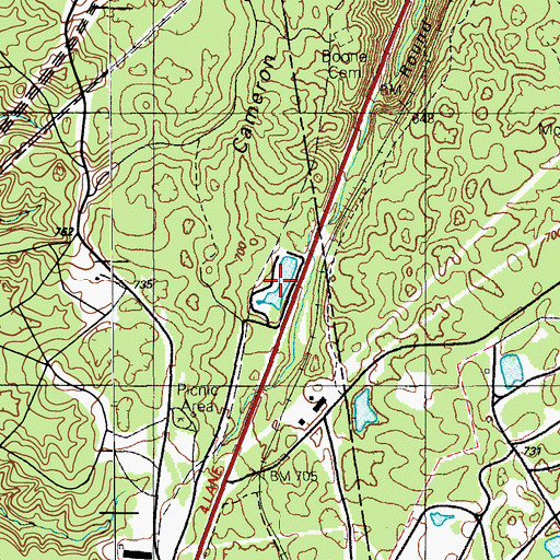 Topographic Map of Crystal Lake, KY
