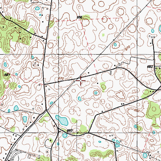 Topographic Map of Meade Springs (historical), KY
