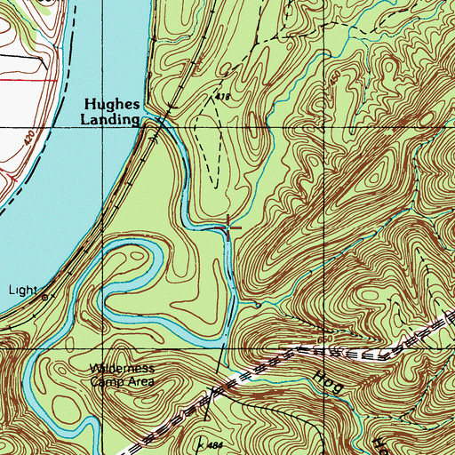 Topographic Map of Potter Creek, KY
