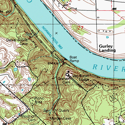 Topographic Map of Rock Haven Valley, KY
