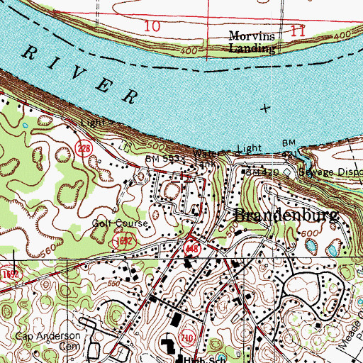Topographic Map of West Hill, KY