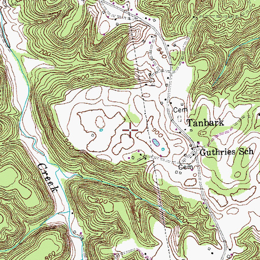 Topographic Map of Guthrie Ridge, KY