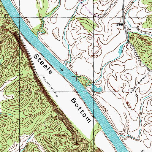 Topographic Map of Hicks Branch, KY