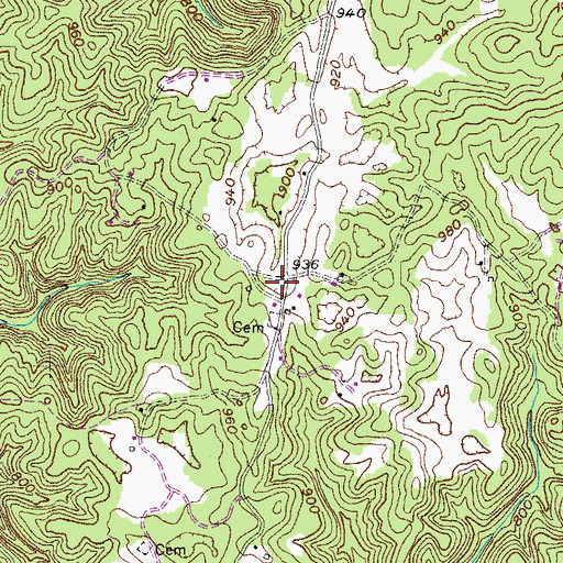 Topographic Map of Poplar Grove (historical), KY