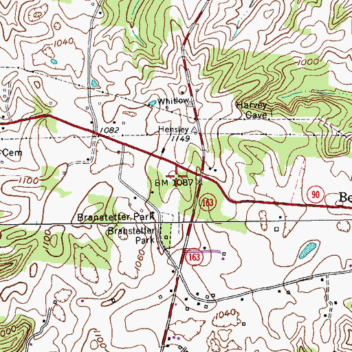 Topographic Map of Graven Hill, KY