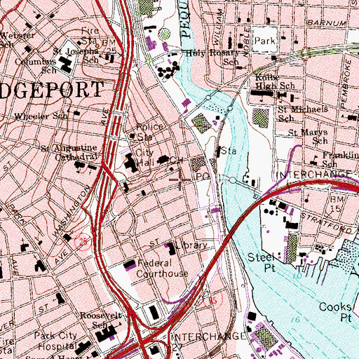 Topographic Map of Barnum House, CT