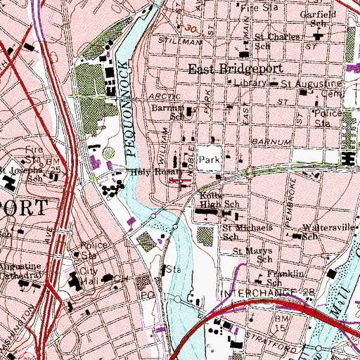 Topographic Map of Harborview Towers, CT