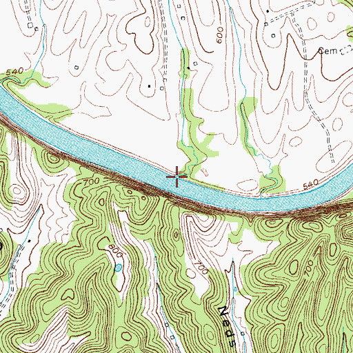 Topographic Map of Taylors Branch, KY