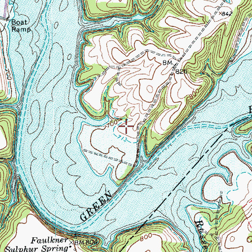 Topographic Map of Buckners Bend, KY
