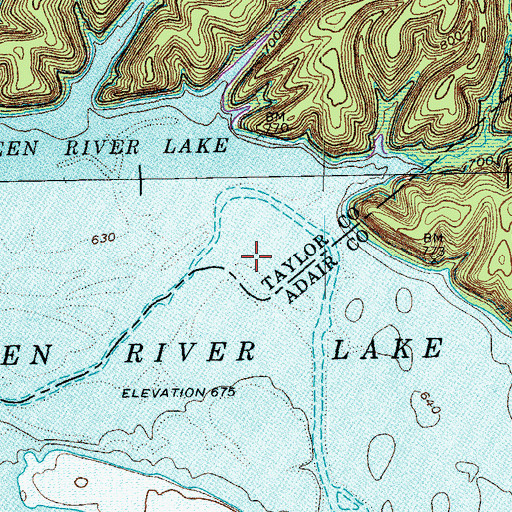 Topographic Map of Corbin Bend (historical), KY